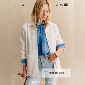 🇫🇷Sezane Will Jacket XS Ecru